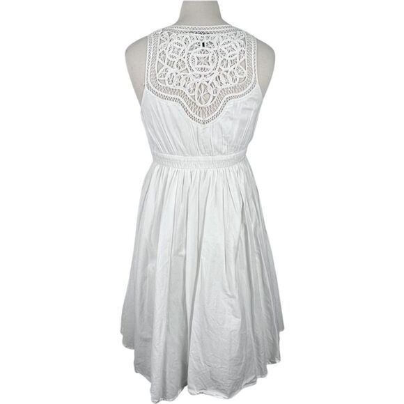 French Connection Lace Cotton A-line dress in White Size 4 - Picture 10 of 16